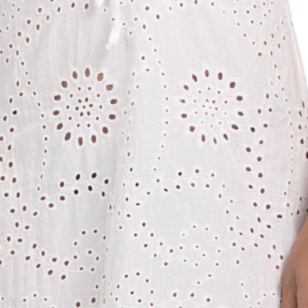 LA PICCOLA CREATIVA Made In Italy Open Back Eyelet Cover-up Dress - Picture 3 of 3